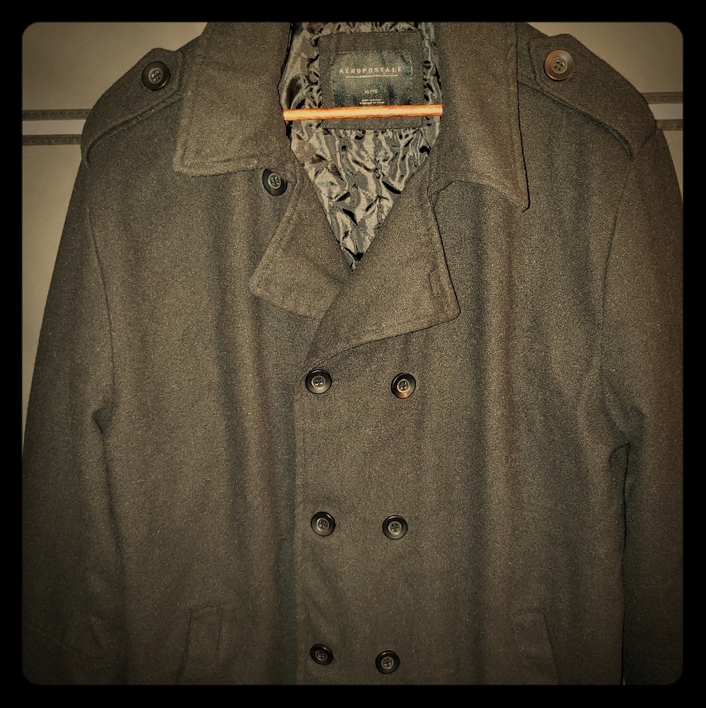 Black Pea Coat Size XL